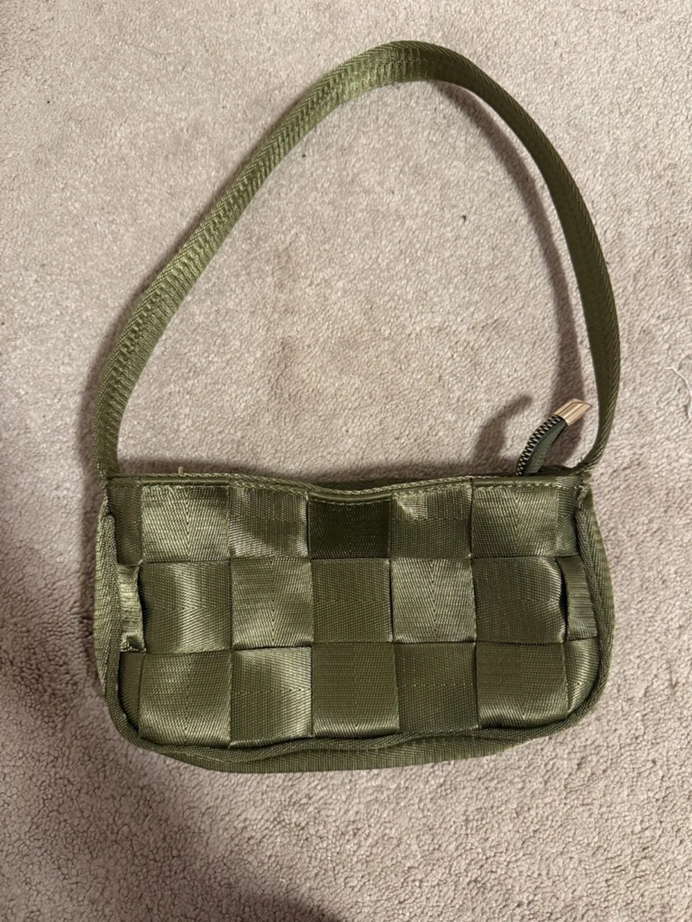 ASOS Olive Green Woven Mini Bag - Picture 1 of 3
